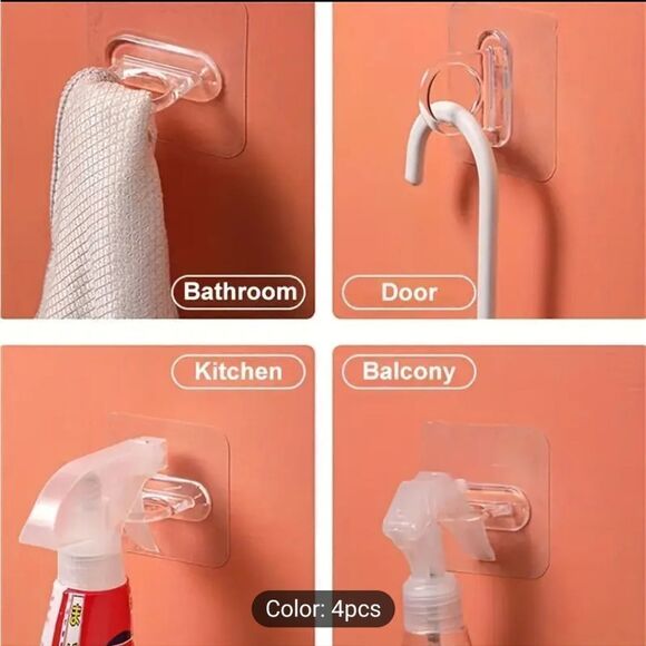 2 piece hooks no holes in walls - Picture 1 of 5